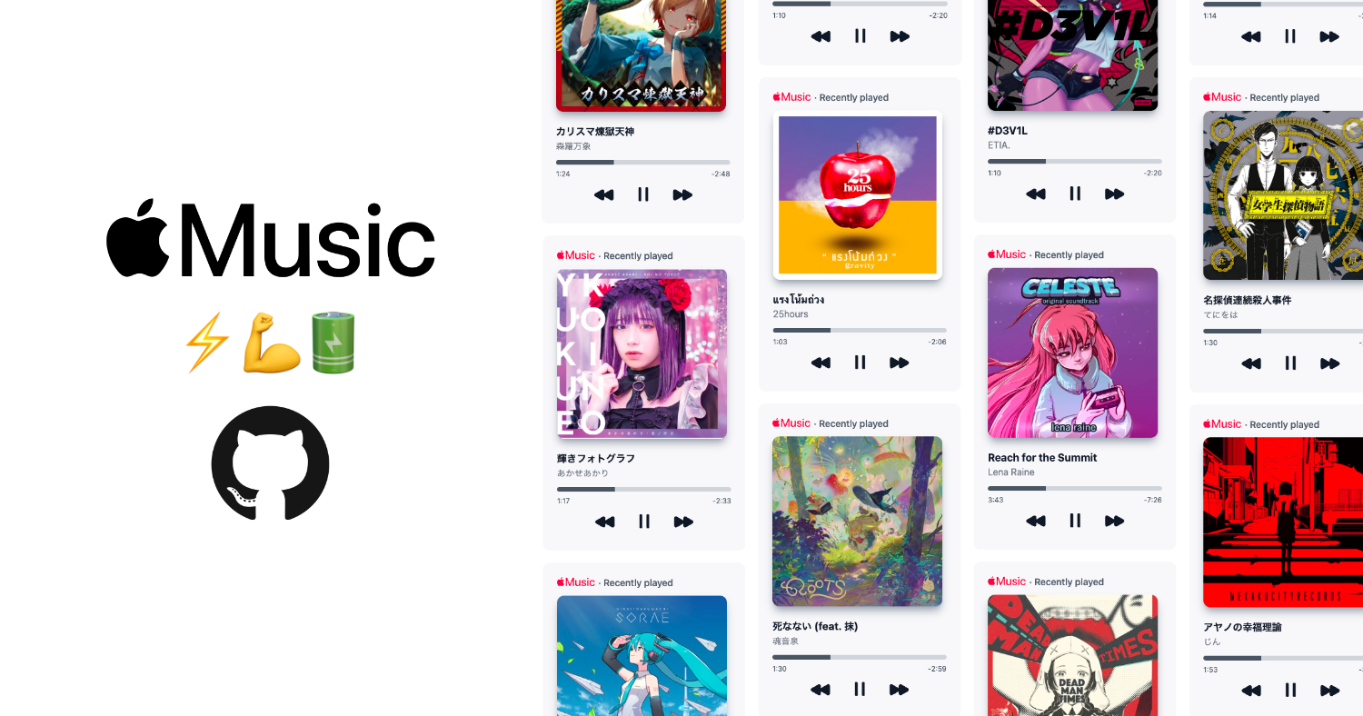 apple-music-in-github-profile